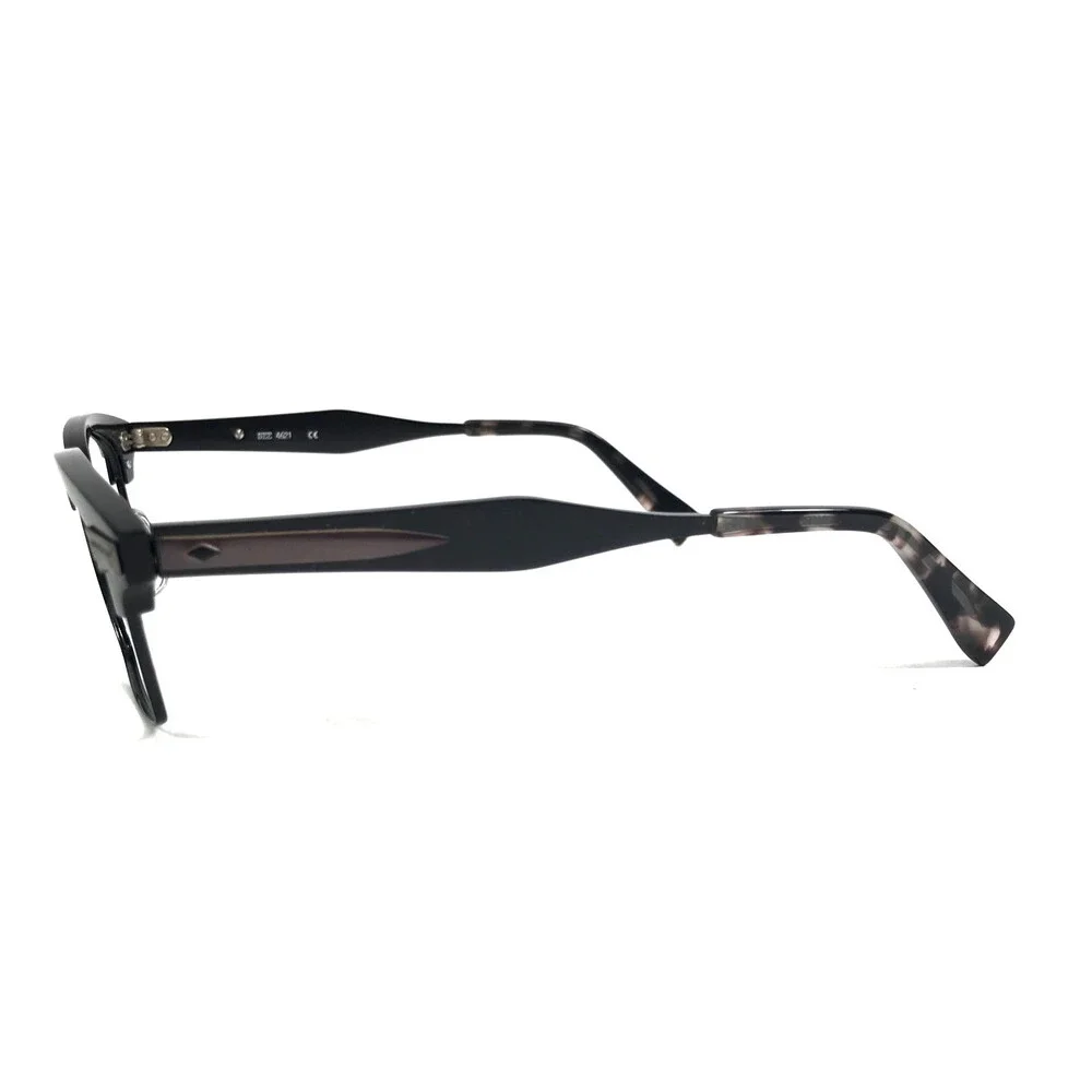 Vintage See Eyeglasses Frames 4621 C1 Shiny Black Rectangle Full Rim 49-20-145